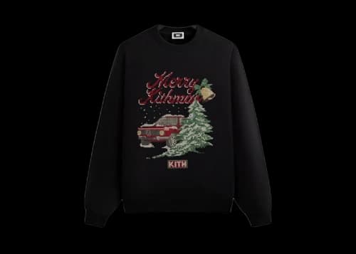 Kith Kithmas Needlepoint Nelson Crewneck Black