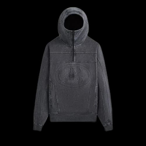 Kith x Batman Quarter Zip Moto Hoodie 'Black'