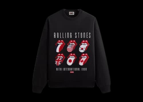 Kith x The Rolling Stones International 1996 Nelson Crewneck Black