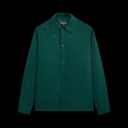 Kith Crest Logo Boxy Collared Overshirt 'Fairway'