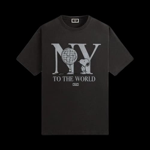 Kith For Peanuts New York To The World Vintage Tee 'Black'