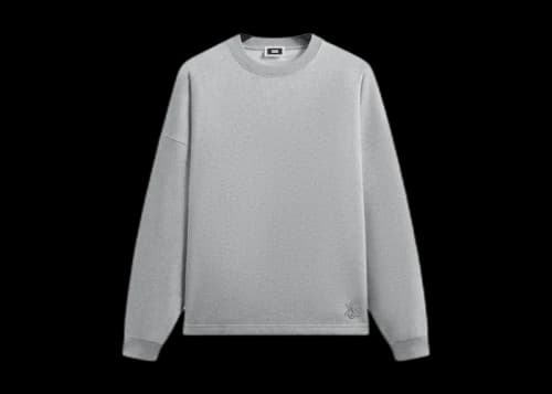 Kith Sueded French Terry Long Sleeve Lawson Tee Black
