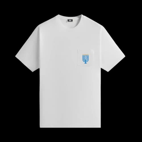 Kith Hanukkah Olive Branch Pocket Tee 'White'