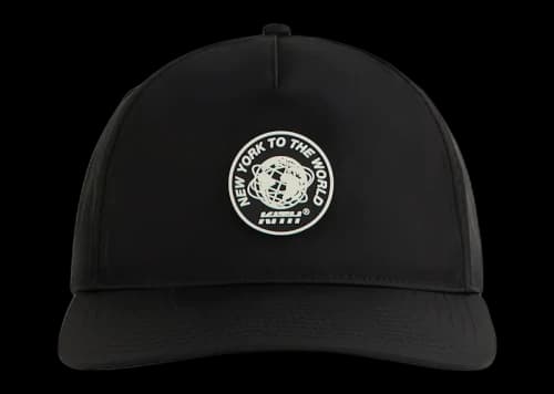 Kith Wrinkle Nylon Bay Low Pinch Crown Cap Black