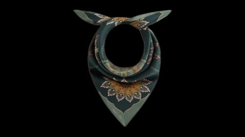 Kith Floral Printed Palm Silk Scarf Stadium