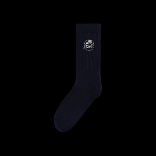 Kith Rose Script Cotton Crew Socks 'Nocturnal'