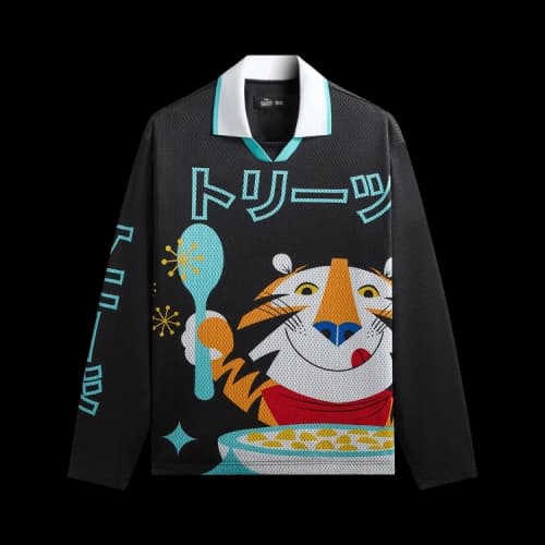 Kith Treats For Kellogg’s Frosted Flakes Cereal & Tony The Tiger Long Sleeve Edison Jersey 'Black'