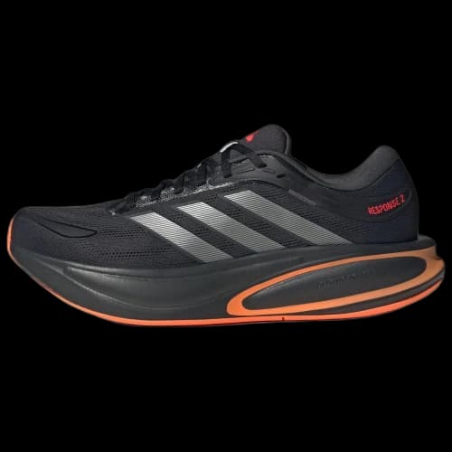 Adidas Response 2.0 Breathable Support Rebound Running Shoes Men's Black Silver