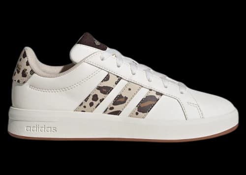 adidas Grand Court 3.0 White Aurora Coffee Cheetah (GS)