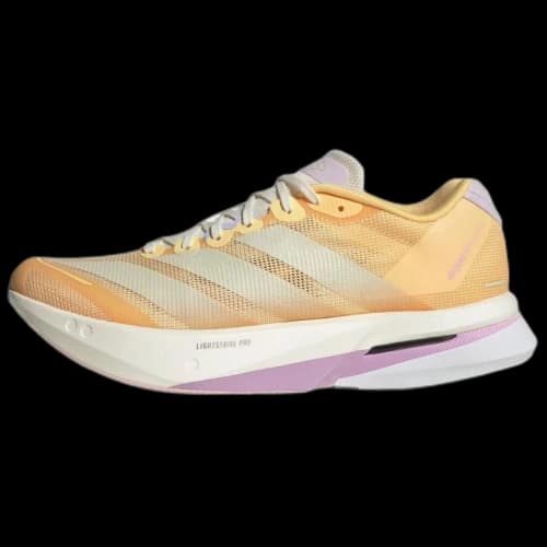 Adidas Adizero Boston 13 Rebound Support Breathable Running Shoes Women's Light Orange White