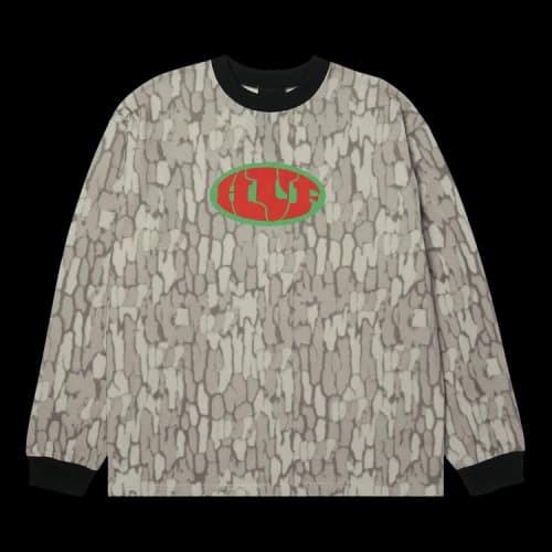 HUF Warped Camo Long-Sleeve Knit Top 'Muted Camo'