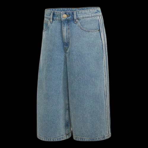adidas Mid Rise Denim Jorts Asia Sizing 'Worn Blue Denim' (Women's)
