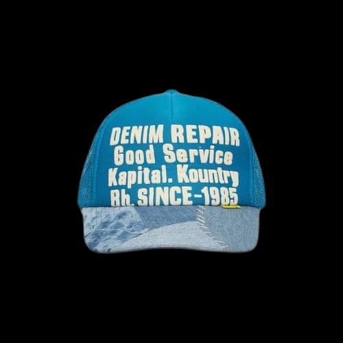 Kapital Denim Repair Service Trucker Cap 'Turquoise'