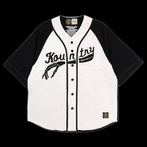 Kapital Dense Jersey Baseball Shirt 'Black'