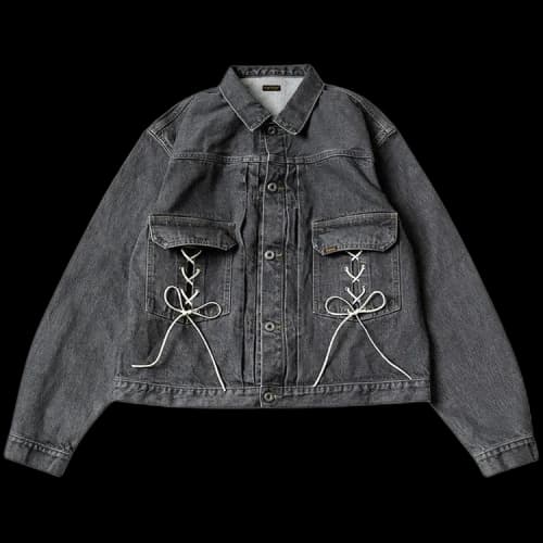 Kapital Denim Lace Up 2nd Jacket 'Black'