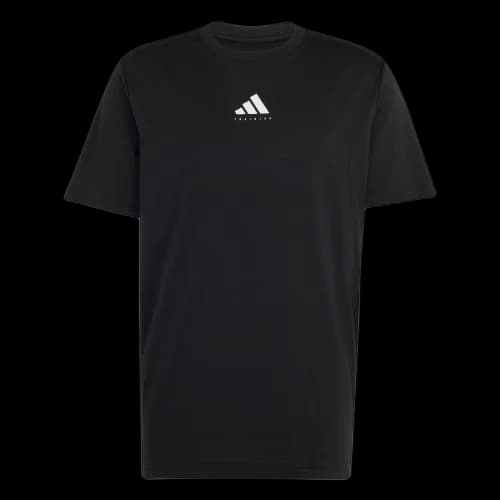 Adidas Fitness Clothing Men's Black/White Crew Neck Moderate