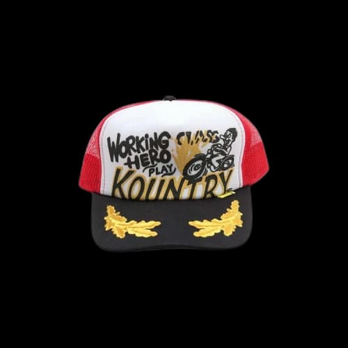 Kapital Kountry Racer Trucker Cap 'White/Red'