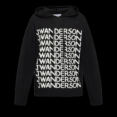 JW Anderson Repeat Logo Hoodie 'Black/White'