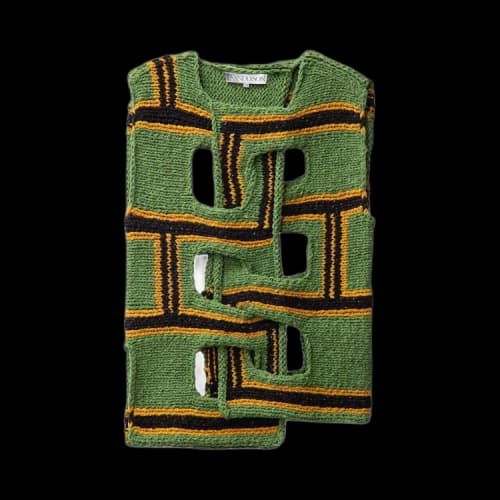 JW Anderson Interwoven Stripe Runway Vest 'Green'