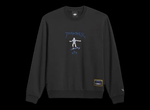 adidas x Thrasher Argentina Crewneck Sweatshirt Black
