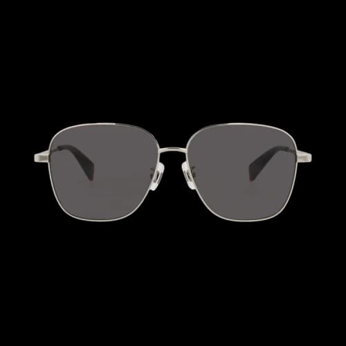 Kenzo Square-Frame Metal Sunglasses 'Palladium/Smoke'