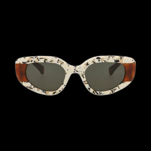 Kenzo Cat Eye Sunglasses 'White/Havana/Green'