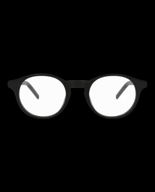 Kenzo Round-Frame Acetate Optical Frames Black Black Transparent (KZ50125I-48-001)