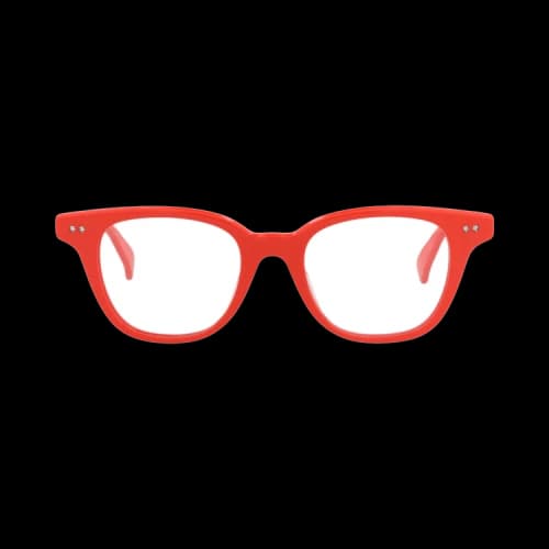 Kenzo Round-Frame Acetate Optical Frames 'Red/Transparent'
