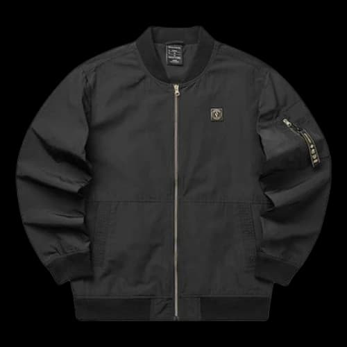 Skechers Solid Pattern Zip Jacket 'Black'