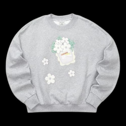 Skechers x XIAOLI Graphic Crew Sweater 'Grey White' (Women's)