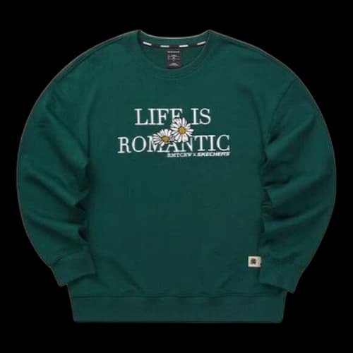Skechers x Romantic Crown Long Sleeve Sweater 'Green White'