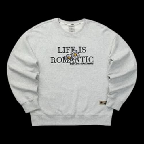 Skechers x Romantic Crown Long Sleeve Sweater 'Grey Black'