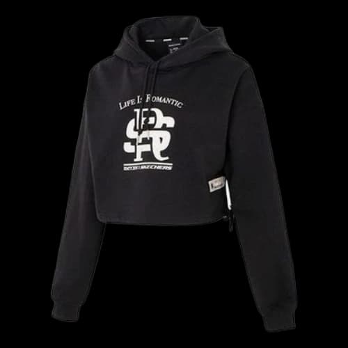 Skechers x Romantic Crown Long Sleeve Hoodies 'Black White' (Women's)