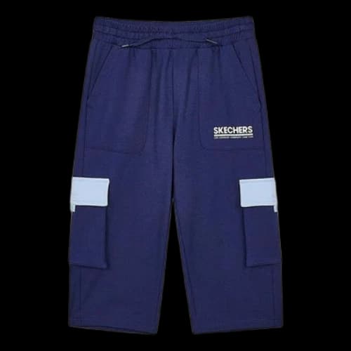 (PS) Skechers Color-blocked Outdoor Knitted Pants 'Blue White'