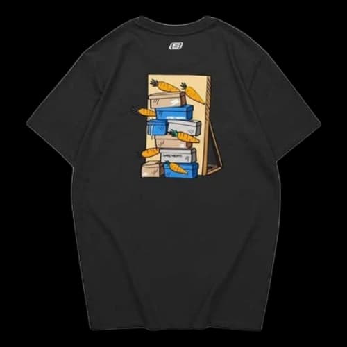 Skechers x Carrot Graphic Tee 'Black Yellow Blue'