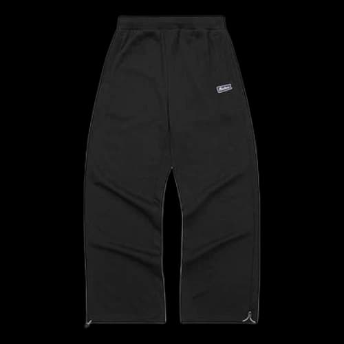 Skechers Logo Letter High-waisted Casual Pants 'Black' (Women's)