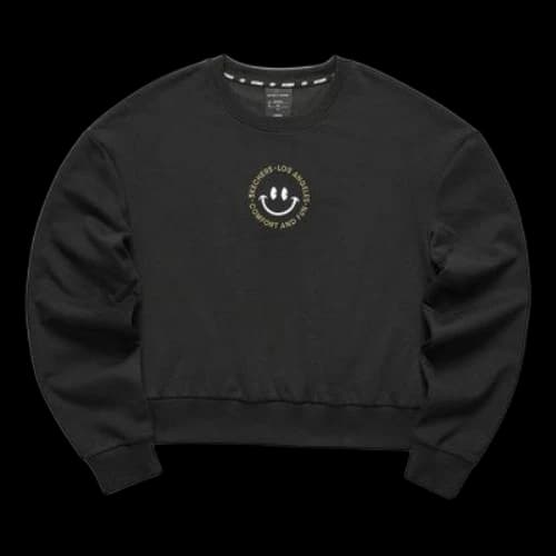 Skechers Smile Graphic Crew Sweater 'Black Grey Purple' (Women's)