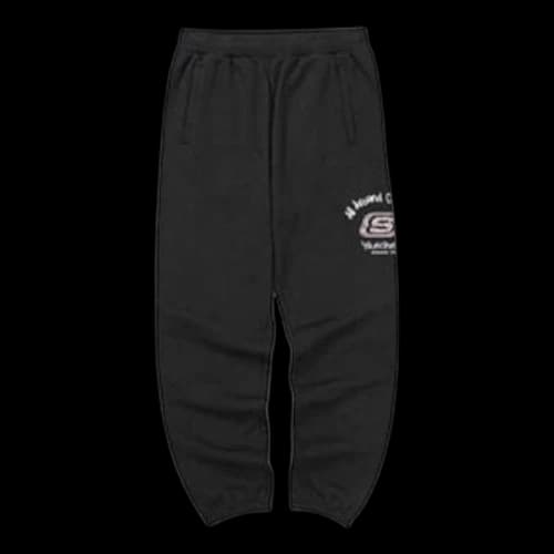 Skechers Waist Fleece Tapered Sports Pants 'Black Grey' (Women's)