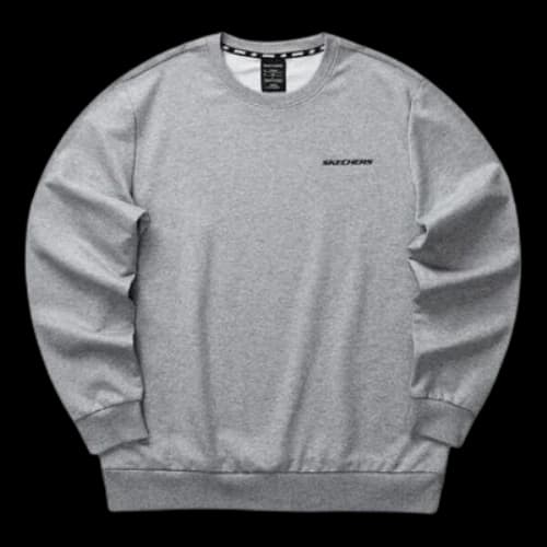 Skechers Colorful Casual Series Graphic Crew Sweatshirt 'Grey Black'