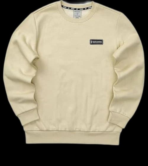 Skechers Casual Logo Printed Long Sleeve Sweater 'Beige'