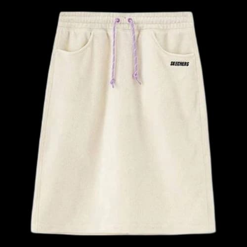 Skechers Lifestyle Series Drawstring Loose Knitted Casual Skirt 'White' (Women's)