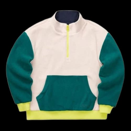 Skechers Stroll Series Stand Collar Reversible Pullover Sweatshirt 'Beige Green Black Yellow' (Women's)