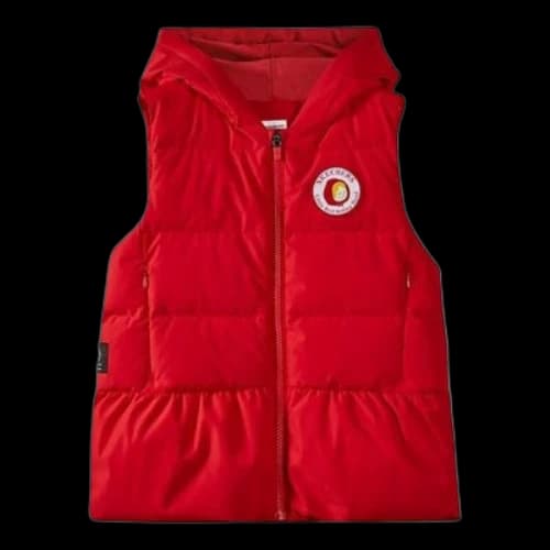 (GS) Skechers Letter Printed Hooded Down Vest 'Red'
