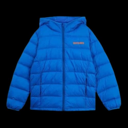(GS) Skechers Solid Color Hooded Down Jacket 'Blue Red Pink Black'