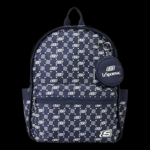 Skechers Casual Letter Printed Backpack 'Navy White'