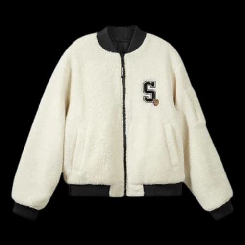 Skechers Logo Print Pattern Zip Reversible Jacket 'White Black' (Women's)