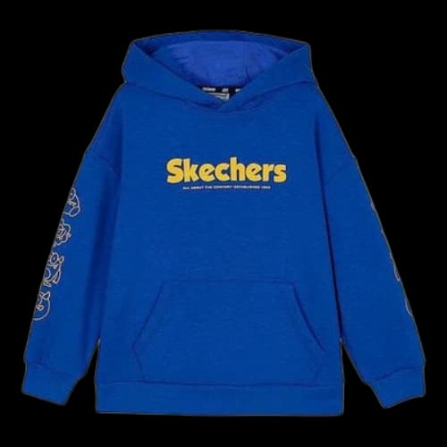 (GS) Skechers Logo Printed Hoodie 'Blue Yellow'