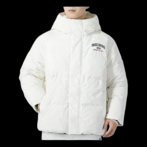 Skechers Casual Down Jacket 'White Black'