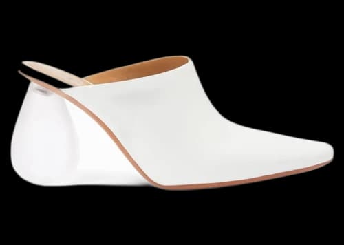 LOEWE 90 Drop Heel Mules White (Women's)