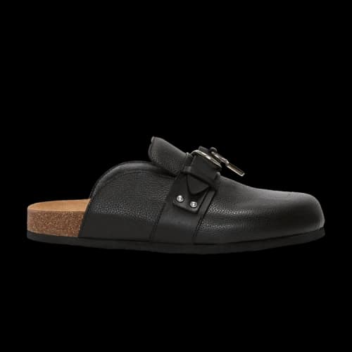 JW Anderson Padlock Loafer Leather Mules 'Black' (Women's)